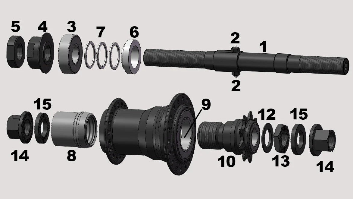 KHE Style FreeCoaster Hub Parts