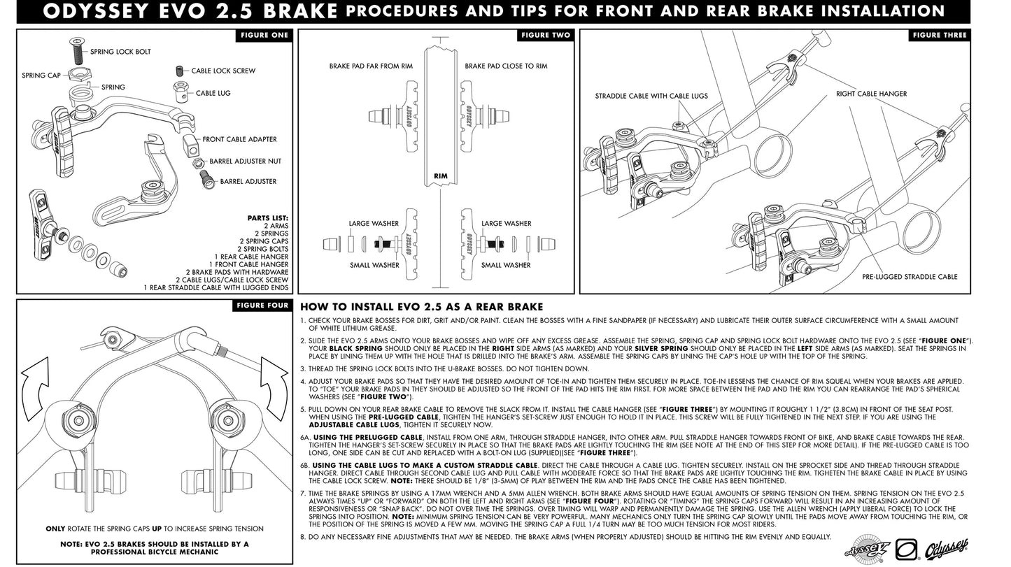 Freins Odyssey Evo 2.5