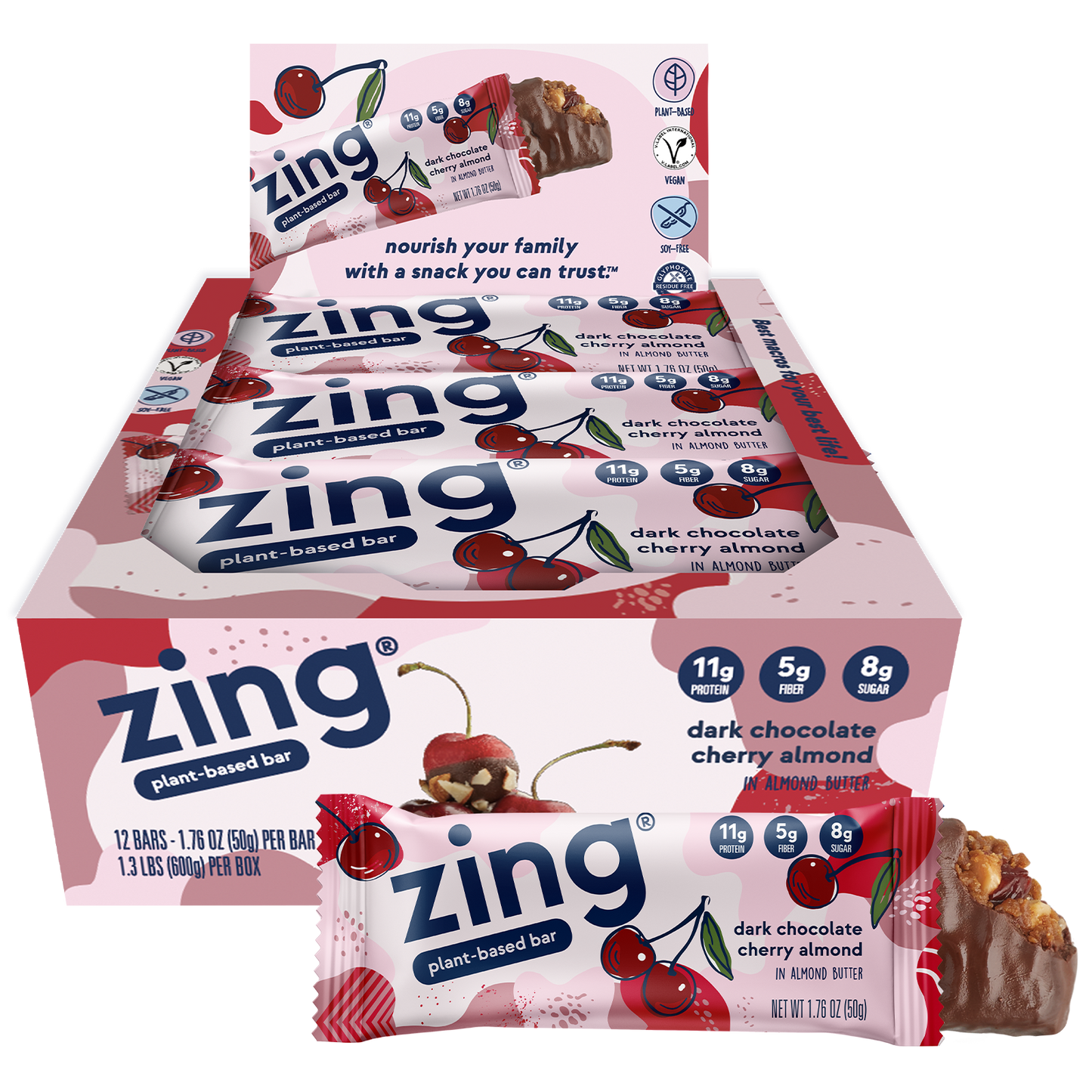 Zing Dark Chocolate Cherry Nutrition Bars