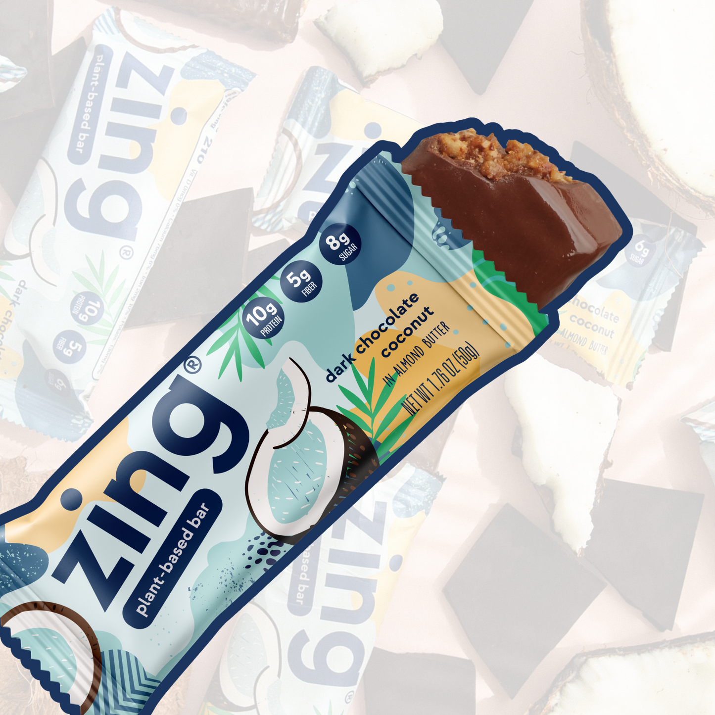 Zing Dark Chocolate Coconut Nutrition Bars