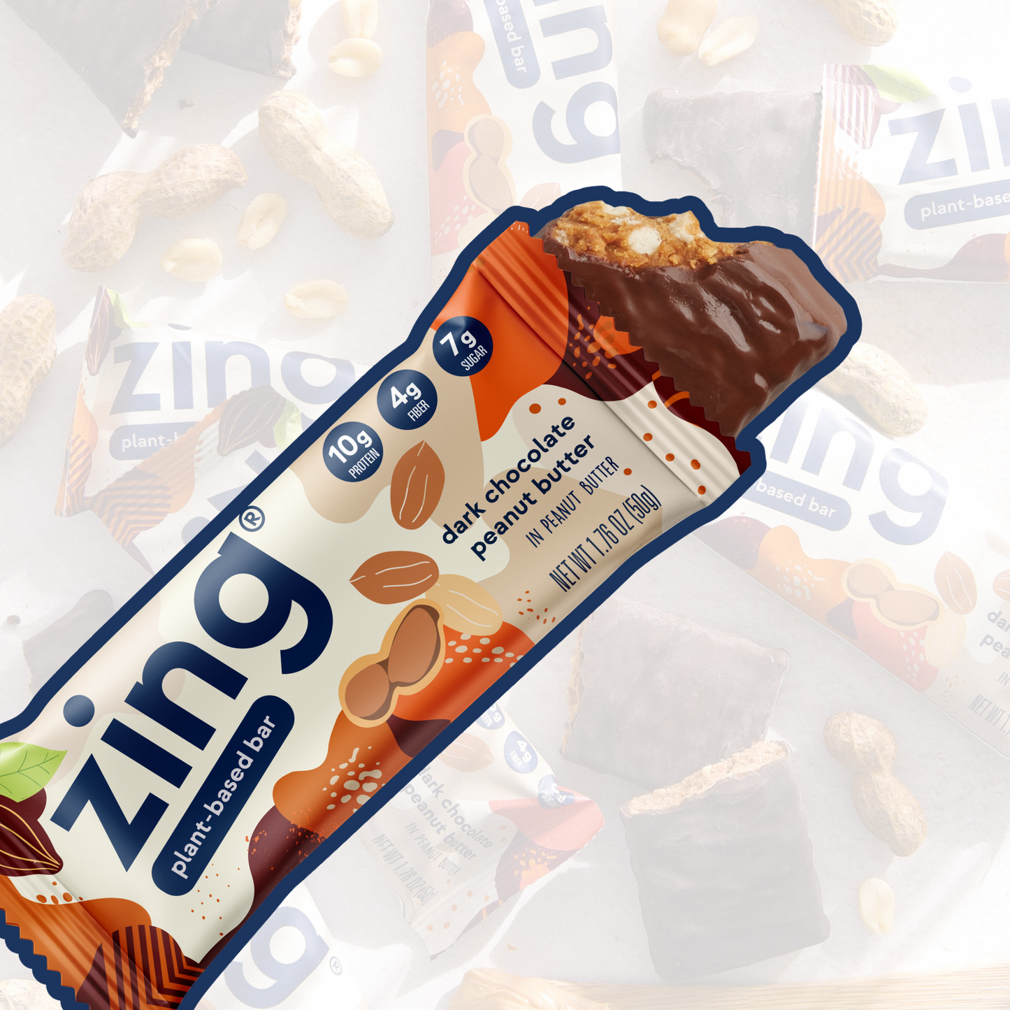 Zing Dark Chocolate Peanut Butter Nutrition Bars