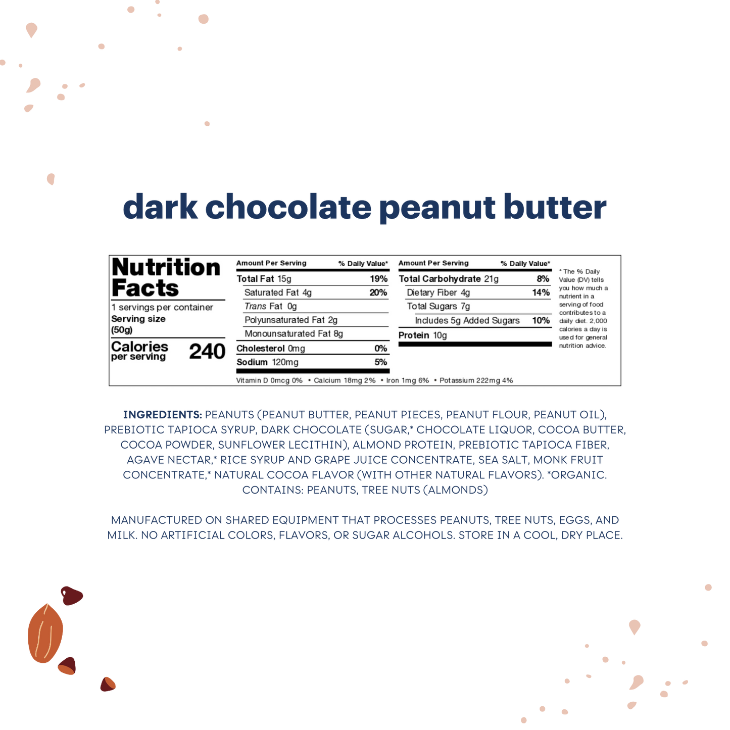 Zing Dark Chocolate Peanut Butter Nutrition Bars