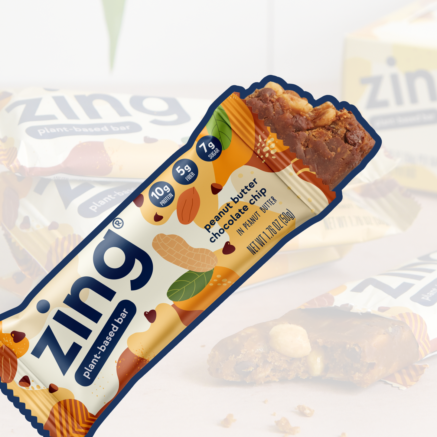 Zing Peanut Butter Chocolate Chip Nutrition Bars