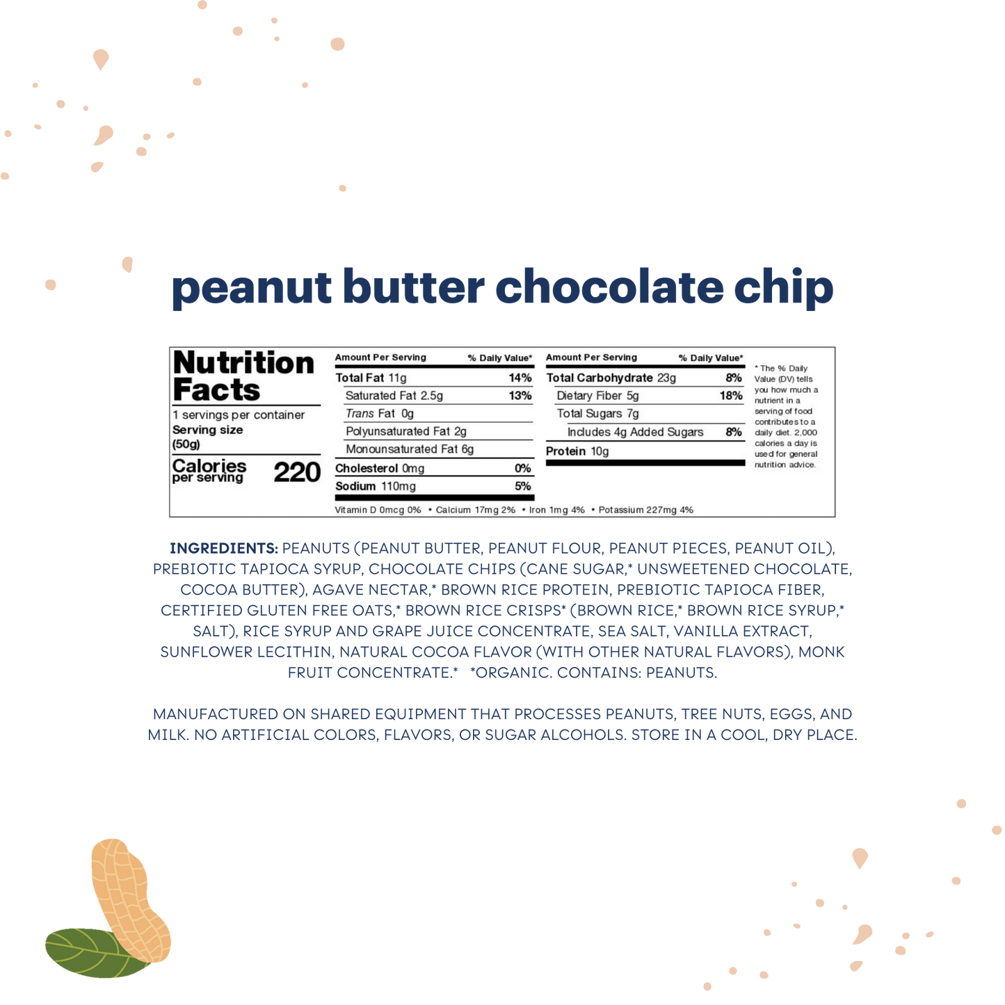 Zing Peanut Butter Chocolate Chip Nutrition Bars