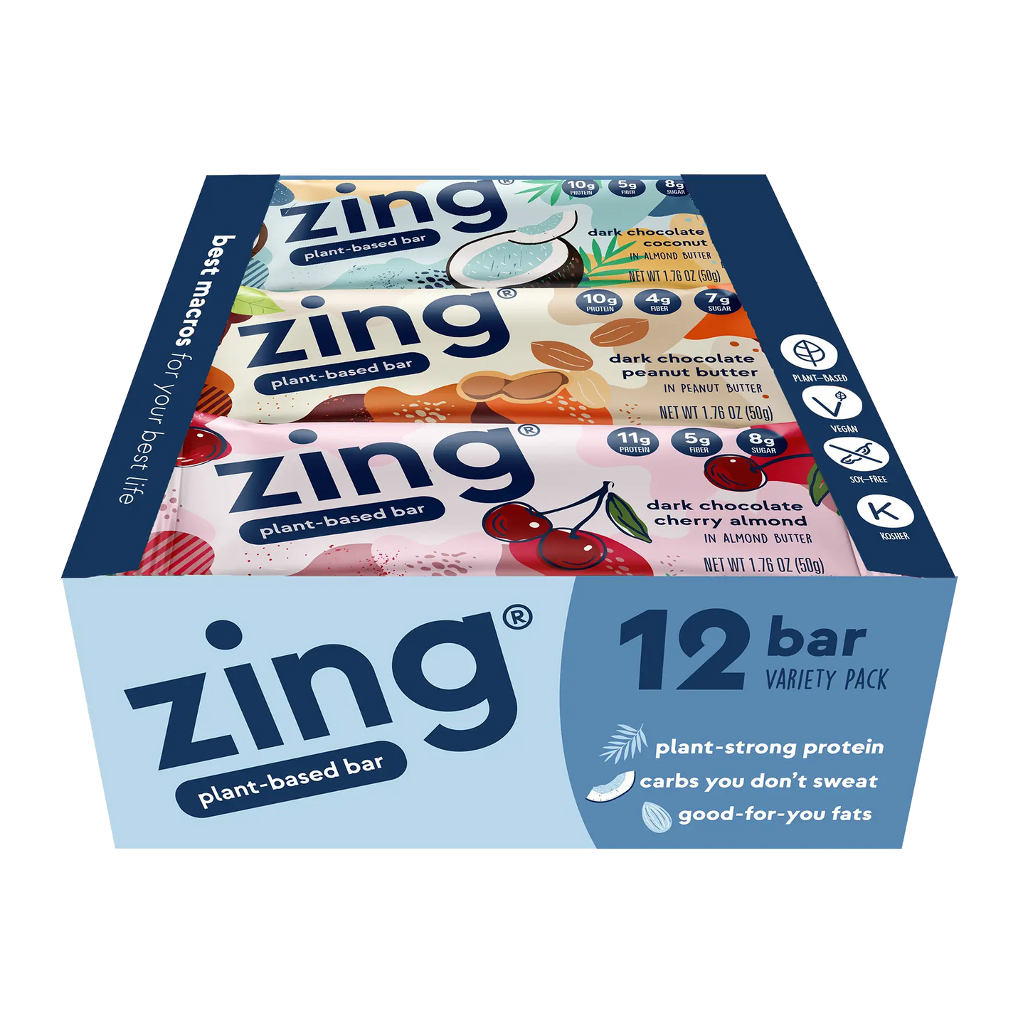 Zing Nutrition Bars Variety Pack