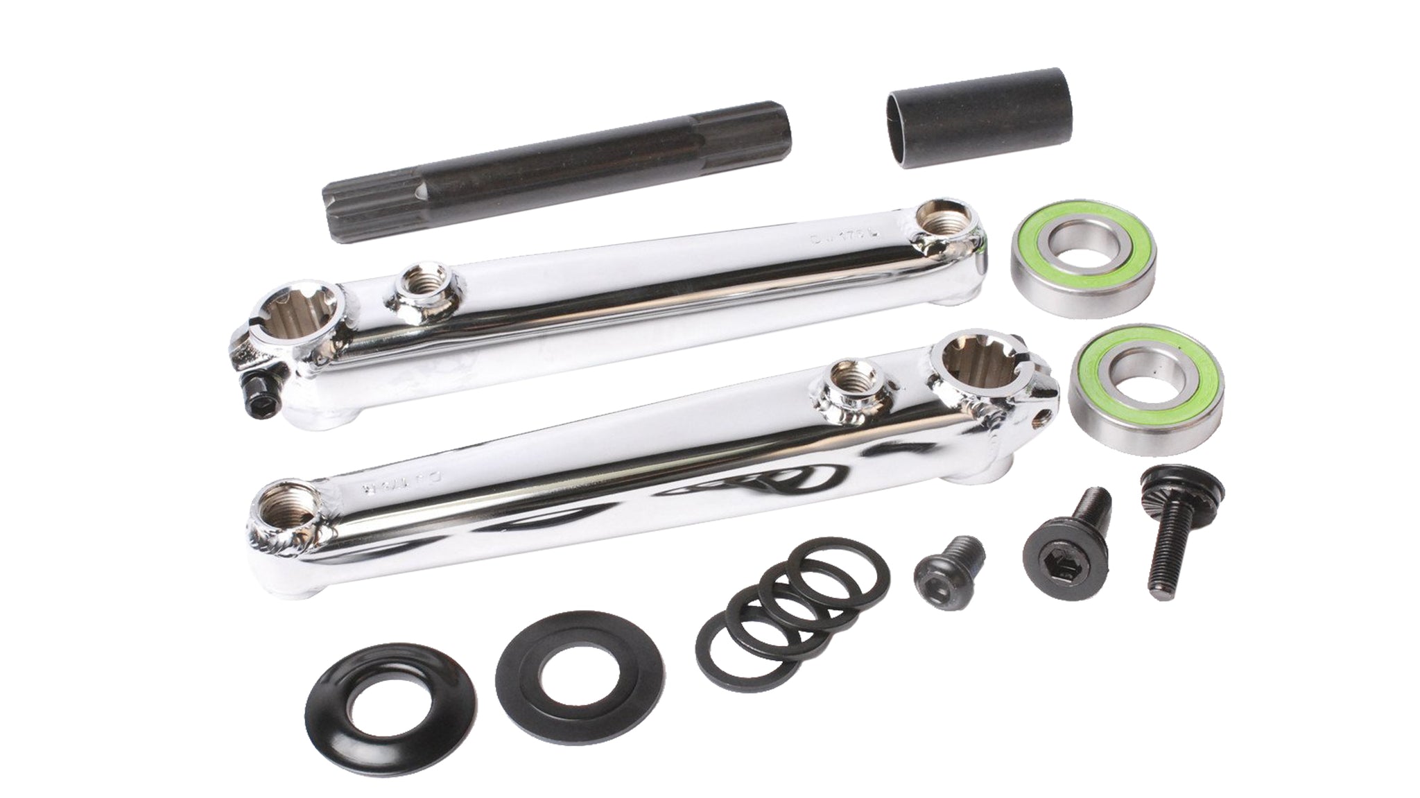 SET SUNDAY SAKER V2 RHD/LHD 170 3pc 22mm CROMO w/19mm MID BOTTOM BRACKET BLACK main image 1